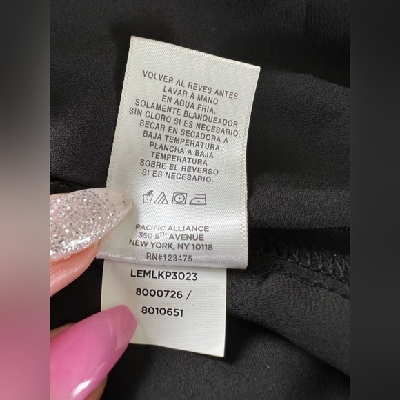 LIBBY Edelman Black Rhinestone V-Neck Sheer Long Sleeve Formal Top Size XXL NWT - Picture 10 of 17